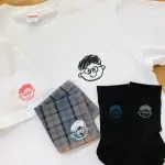 父の日のプレゼント　シルクスクリーンでオリジナルプリントTシャツ、オリジナルプリント靴下、オリジナルプリントハンカチ